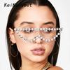 Fashion Brand Luxury Designer Diamond Sunglasses Women Rhinestone Cat Eye Shades Glasses Outdoor Trendy Vintage Sunglasses