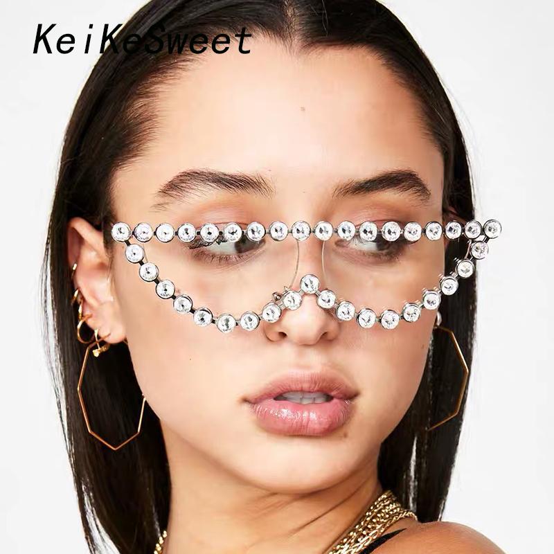 Fashion Brand Luxury Designer Diamond Sunglasses Women Rhinestone Cat Eye Shades Glasses Outdoor Trendy Vintage Sunglasses