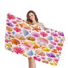 Marine Creature Patterns Digital-printed Polyester Superfine Fiber Double-sided Fleece Beach Vacation Bath Towel, Beach Towel