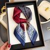Print 70cm Soft Satin Headkerchief Women Luxury Design Neck Tie Scarf Female Hair Hand Wrist Foulard Shawl Hijab Bandana