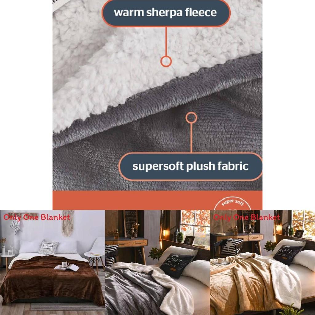Coral Fleece Double Layer Blanket With Thick Plush Fabric For Winter Home Decor