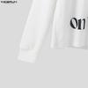 INCERUN Men Round Neck Long Sleeve Letter Print Casual Loose T-shirts Tops