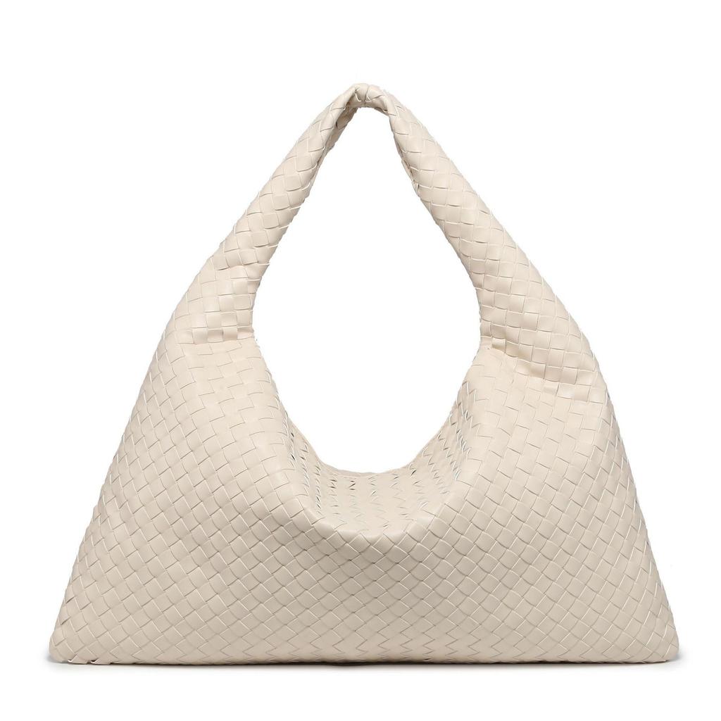 2026 Stylish Large Handmade Woven Tote Bag with Spacious Design – Perfect for Commuting and Shoulder Carrying