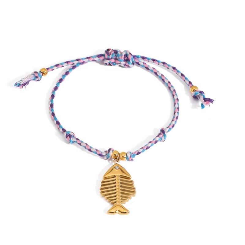 Handgemachtes Seilarmband mit Wellenmuster im maritimen Stil, verziert mit einer Seesternperle und verstellbarem Knotenverschluss, für Modebewusste