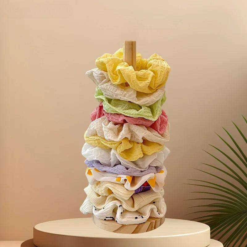 Wooden Hair Band Holder Children Rubber Band Hair Rope Bracelet Storage Rack Display Shelf for Watches Bracelets Scrunchies