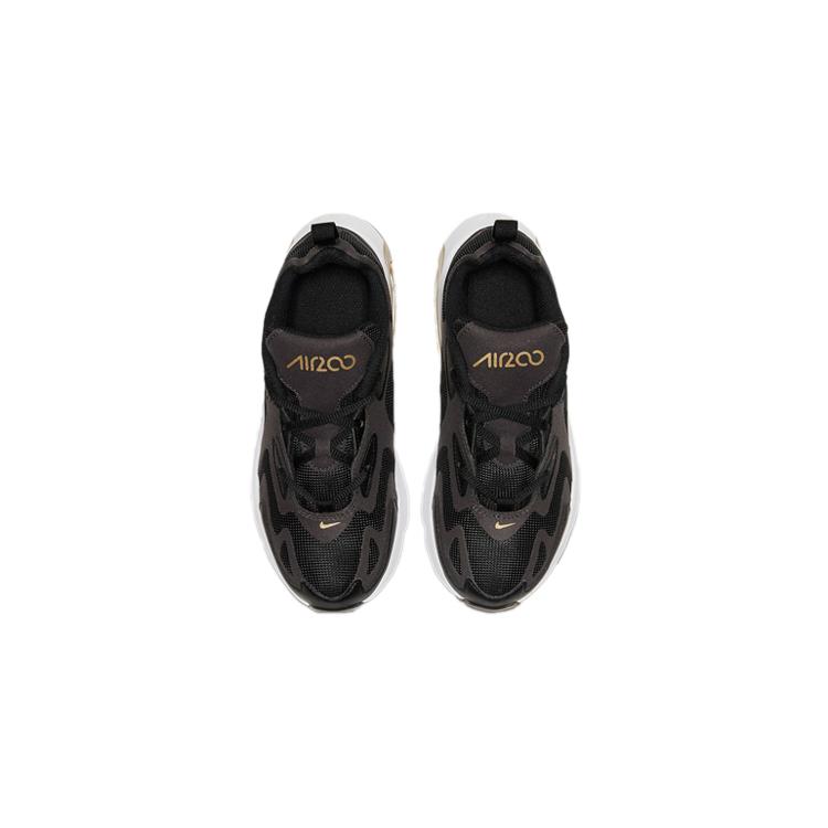 Nike Air Max 200 Mesh Air Cushion Abrasion Resistant Low Top Running Shoes Black Gold Children Aged 3 7 Years Old AT5628-003