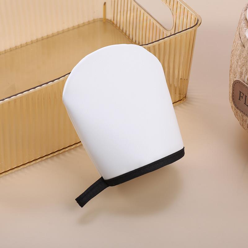 

Перчатка для лосьона для тела, двухсторонняя варежка для автозагара, предотвращает липкость рук, быстросохнущая перчатка для флокирования, аппликатор для макияжа белый