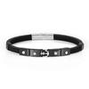 Nomination Bracelet City Steel Rubber Black Satin Screw (Anchor) 028812/002