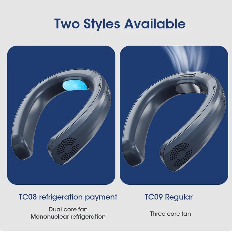 Neck Fan Portable Wireless Bladeless 3-Speed Silent 4000mAh USB Rechargeable Hands Free for Office Outdoor Travel