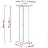 Minimalist Square Modern Living Room Speaker Stand, Set of 2, Display Stand, Black,