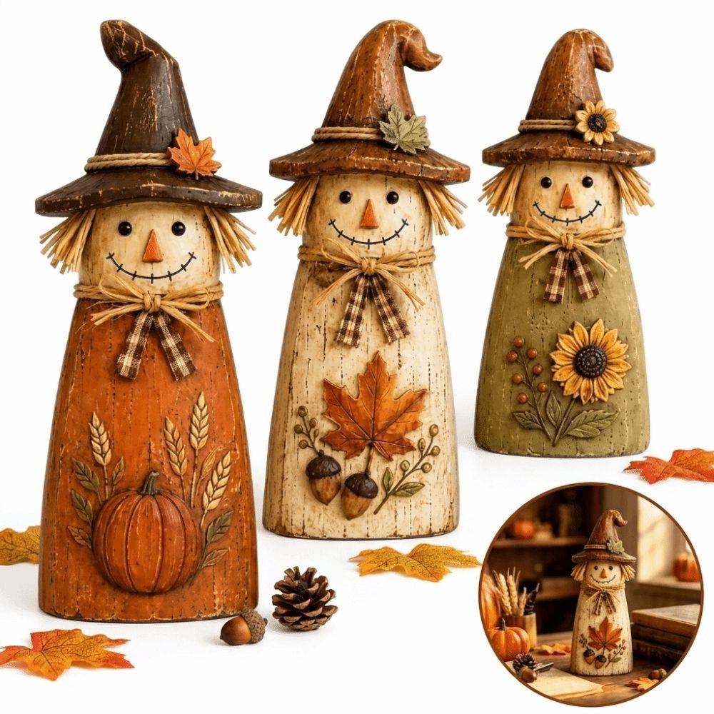 Vintage Style Fall Decor Set Tabletop Witch Table Decorations  Autumn Decoration