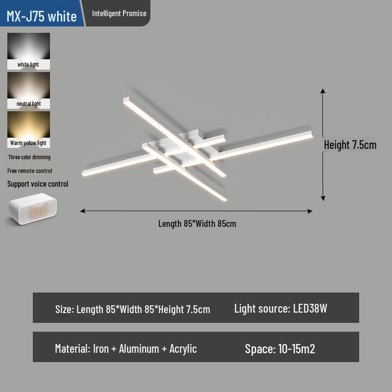 Modern Minimalist LED Ceiling Light for Living Room, Bedroom, and Study