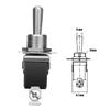 E-TEN1021 Auto Toggle Switch Boat Marine Heavy Duty Toggle Flick Switch W/ Waterproof Cover ON/OFF Car Dash Metal SPST Terminal