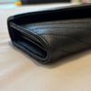 Used SAINT LAURENT Yves Saint Laurent long wallet black with gold hardware