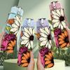 1PC Mixed Daisy Sunflower Bouquet Print 750ml Color Plastic Sports Water Bottle Leakproof Flip Straw Lid Suitable for Sports Office Home Use
