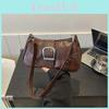 Elegant Pu Leather Underarm Bag For Women In Black Brown Cream Green Colors