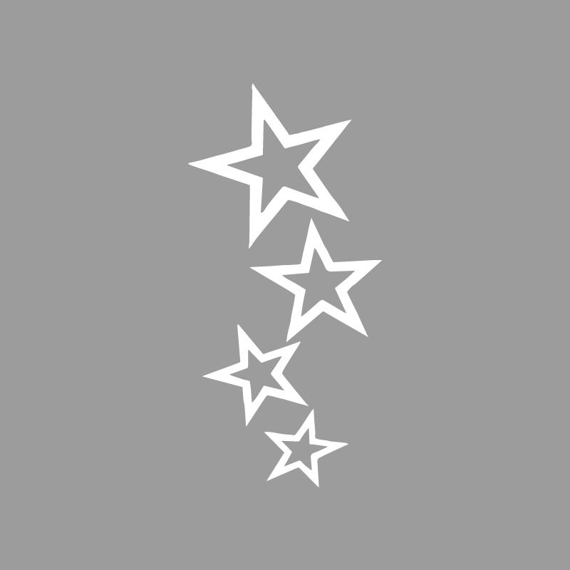 Four-Star Tail Spray Decals And Bumper Creativeandfunny Stickers For Cartoon Fansandloverhigh Quality For Car Trucks Motorcycles