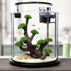 Aquarium Decoration Aquarium Mountain Tree View Stone Ornaments Betta Cave Landscape Tree Stump Trunk Hollow House Cave Fish Tank Decorations