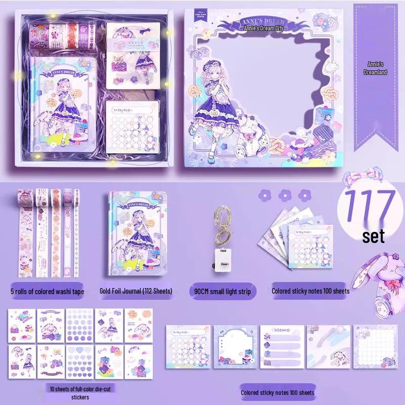 Altes Chinesisches Stil Tagebuch Geschenkset: Süßes Pastell-Notizbuch mit Stift und dekorativen Seiten