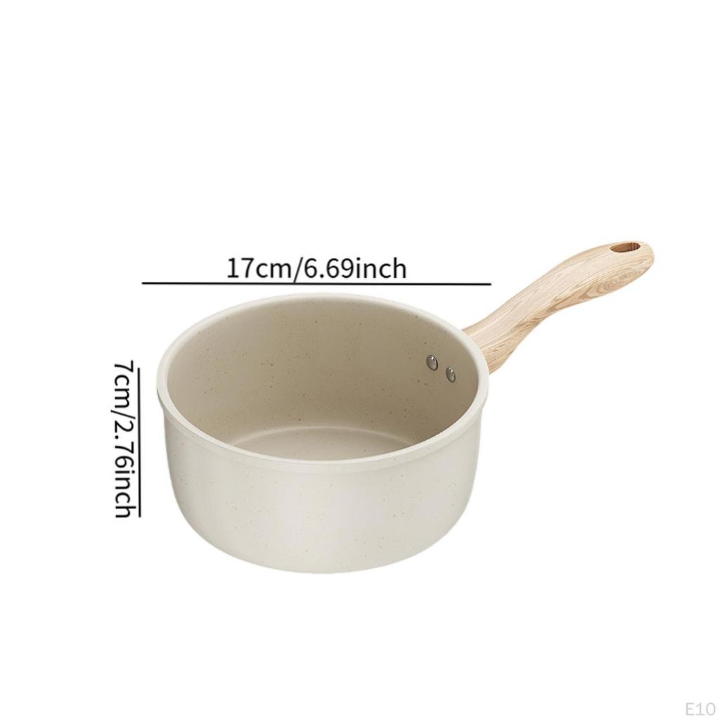 Milk Pan Butter Warmer Cookware Anti Scale Handle Infant Breakfast Pot Small Saucepan for Apartment