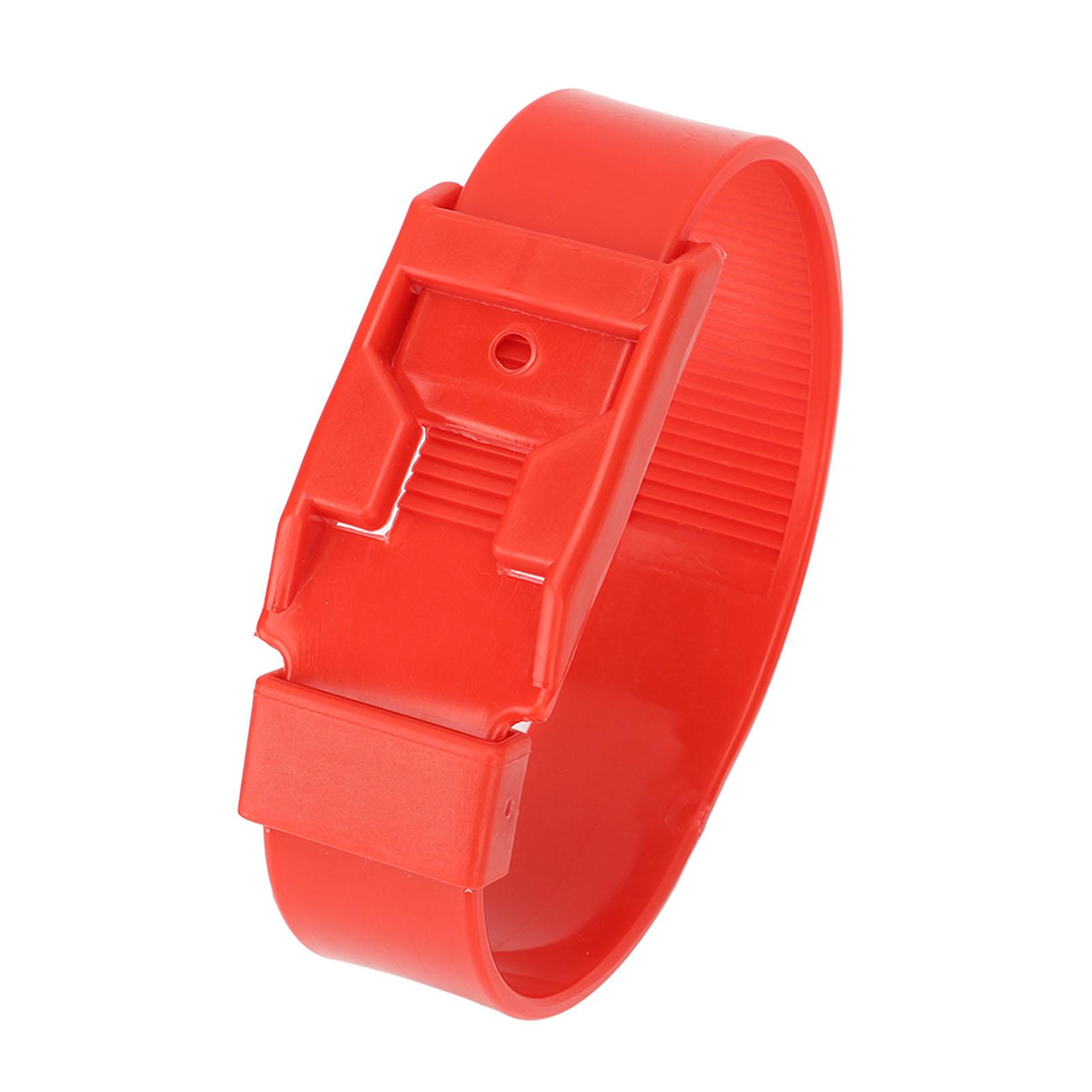 

10Pcs Goat Collar Sheep Identification Bands Livestock Marking Ring Farming Equipment 36cm Red