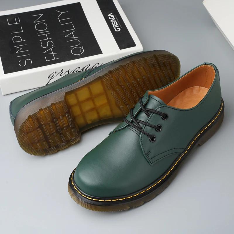 British Style Luxury Outdoor Brand Thick Bottom Oxford Shoes Lace Up Safety Shoes  Fashionable New Couple Style Work Shoes