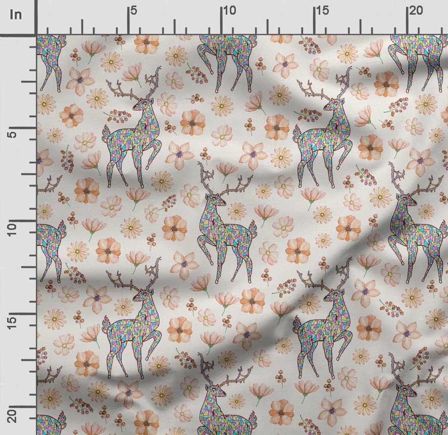 Soimoi Animals Print,  Cotton Cambric, Quilting Fabric Sold by The Yard 42 Inch Wide, Medium Weight Cotton Fabric, Sewing  Supplies,