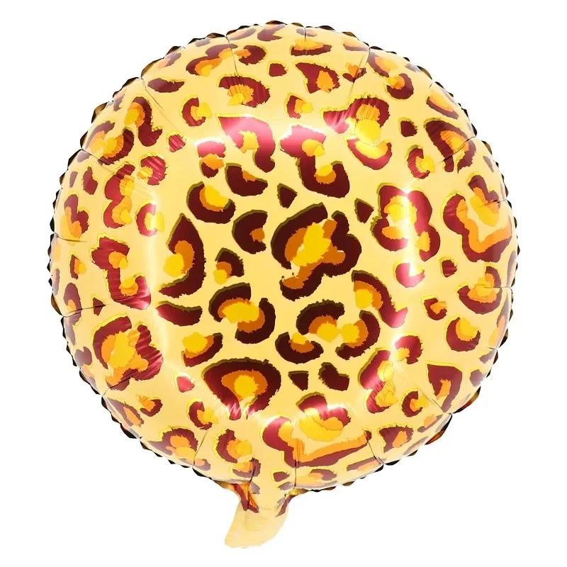 1 Pcs - 18-inch 4D Balloon - 18-inch Tropical Jungle Wildlife Balloon - Tiger, Leopard, Zebra Patterned Round Balloon Balloon