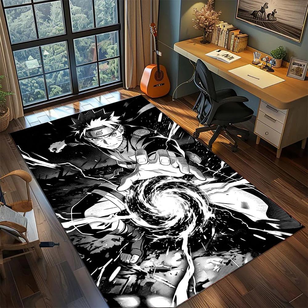 Naruto Uzumaki Sage Mode Rug Carpet Non Slip Washable Floor Mat Large Area Rugs for Bedroom