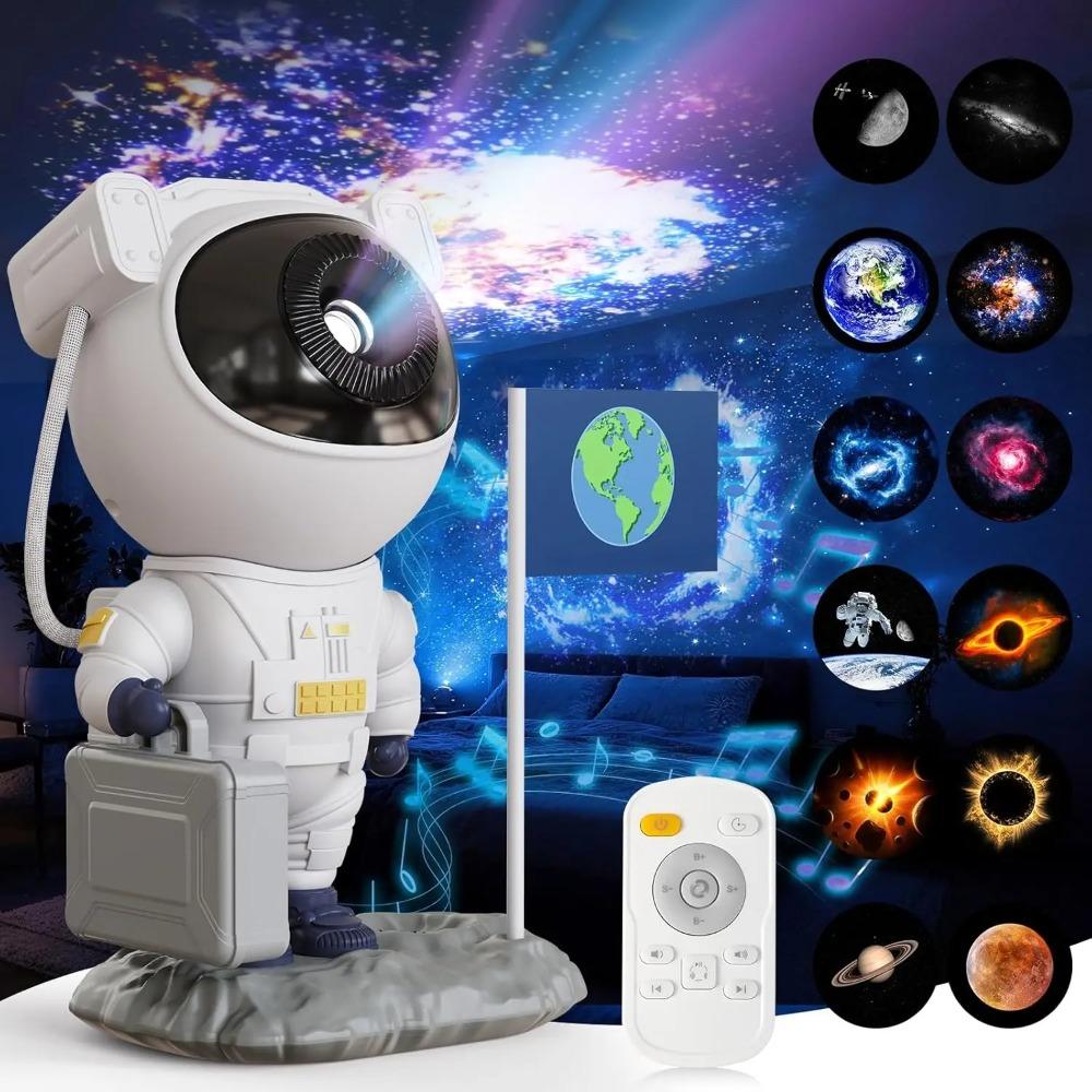 Astronaut Galaxy Projector, Star Projector with 12 Space Films, Planetarium Projector Night Light Ceiling Nebula for Kids Gifts