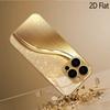 Gold Print Patterned Tempered Glass Design for iPhone16 17 Pro Max 15 14 13 12 11 ProMax Phone Case Camera Cover Shockproof H