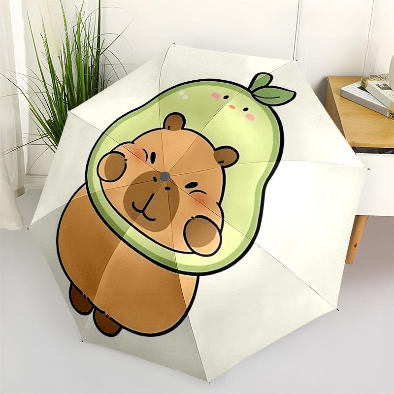

Capybara Themed Travel Umbrella-8 Ribs Automatic Opening and Closing, Portable Folding Design, Compact and Stylish Umbrella Suitable for Out