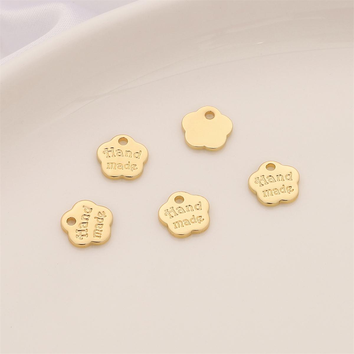 

Медная печатная маленькая подвесная бирка для изготовления ювелирных изделий своими руками, аксессуары для рукоделия 03 8mm 2pcs