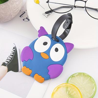 4 Pcs PVC Soft Luggage Tags Creative Cartoon Silicone Travel Boarding Airplane Tag Baggage Accessories