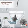 Long Handle Toilet Cleaner Brush Plunger Bathroom Cleaning Tool with Holder Base Set