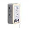 Multi Plug  Surge Protector, 6-Outlet Extender With 2 USB Charging Ports, USB-C And Night Light, 3-Sided Power Strip With Adapter Spaced Outlets