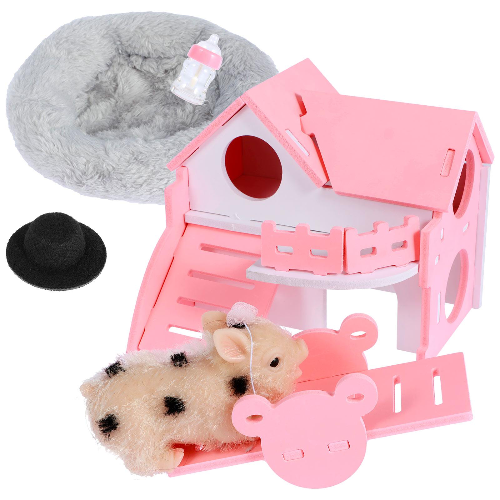 

Silicone Pig Doll Toy Mini Soft Realisitc Pig Doll Baby Early Educational Toy Gift Cute Lifelike Piglet Doll Decompression Toys розовый