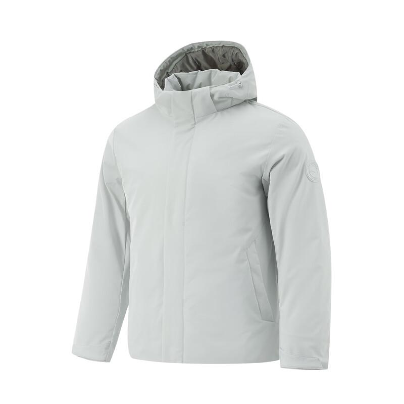 LI-NING Men s Hooded Regular Fit Short Down Jacket AYMU291-1 XL