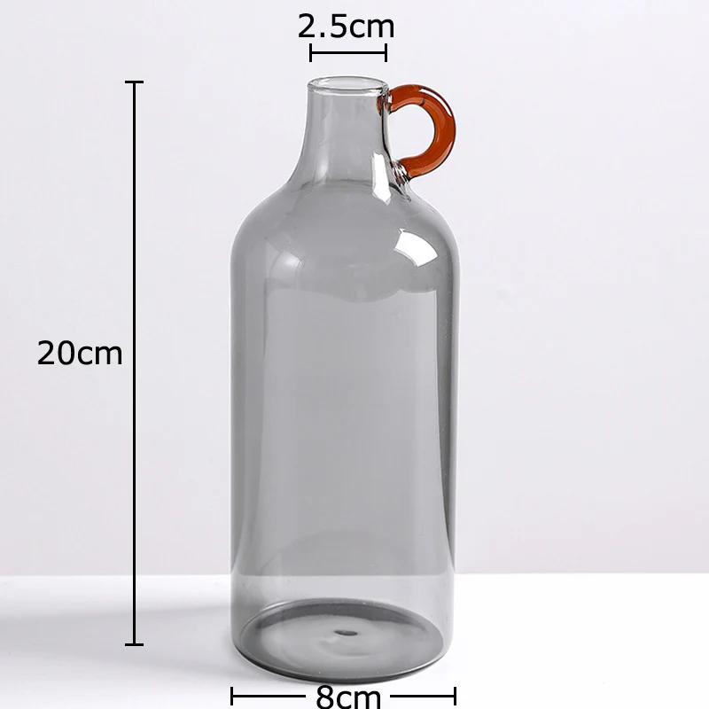 Minimalistische Transparente Glasvase Hydrokultur Pflanztopf Tischdekoration Blumenarrangement Blumenvase Raum Ästhetische Dekoration