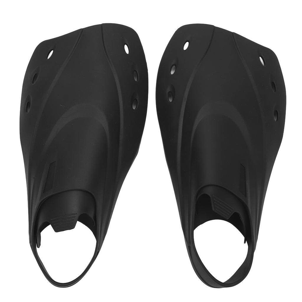 2Pcs Short Fins Smoother Edges Drain Hole Design Moderate Softness Adjustable TPR Swimming Fins for Diving