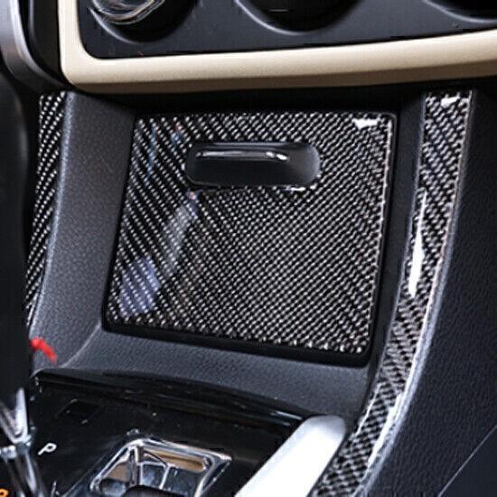 For Toyota Corolla 14-16 17-19 Real Carbon Fiber Console Storage Box Cover Trim