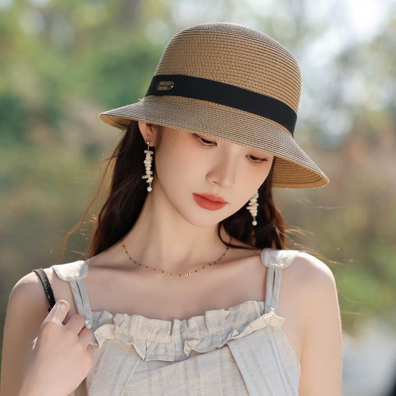 Taizhou Wenling summer sunscreen hat women's outdoor big eaves sunshade bucket hat big head circumference show face small sun hat