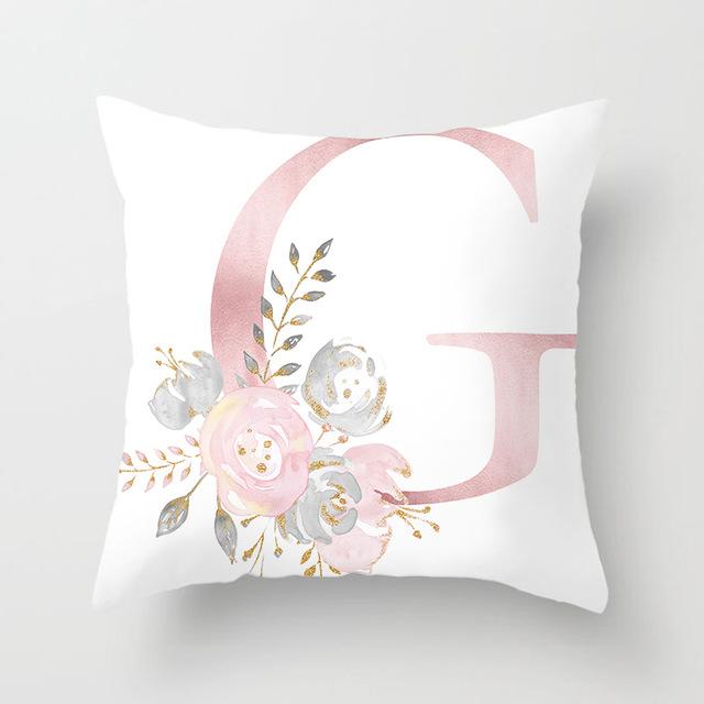 26 Letters Cushion Cover Letter Home Decorative Pillowcase Polyester Throw Pillow Case Cushion Cover For Sofa Almohada Hot Zt25