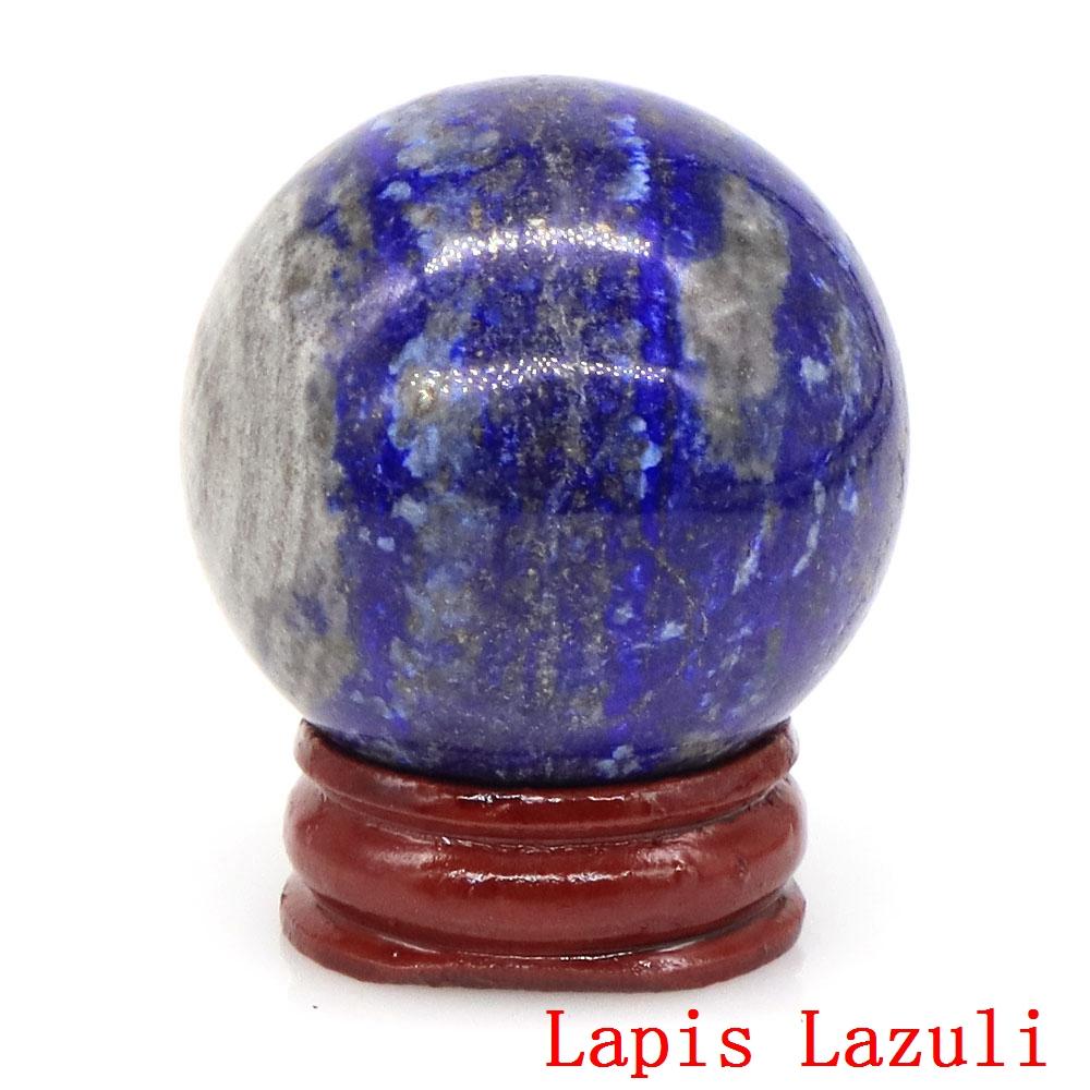 40mm Natursteine Amethyst Lapislazuli Reiki Heilkristalle Energie Chakra Massage Edelstein Kugel Heimdeko Handwerk Mit Ständer