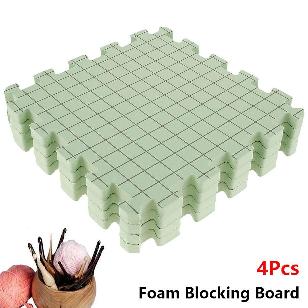 1/4Pcs Ultra Thick Knitting Block Mat Portable Grid Knitting Board New Foam Blocking Board