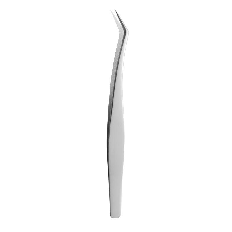 Golden Precision Eyelash Tweezers Set - Extended Dolphin Feather Clamp