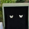 Clover Butterfly Earrings Paired with Flying Saucer Earplugs  Finely Crafted High Version, Anti Allergic Gift Jewelry