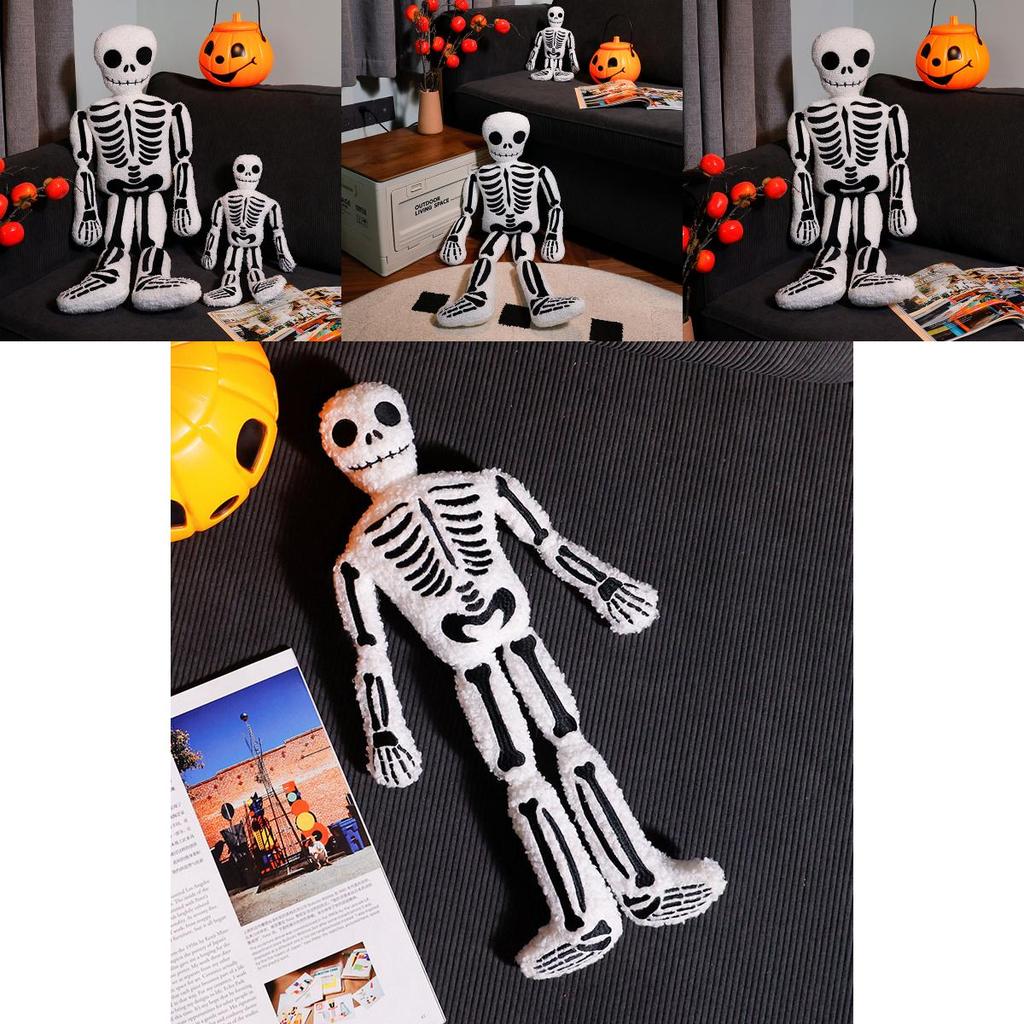Halloween Skeleton Plush Toy With Short Velvet Fur For Kids And Collectors