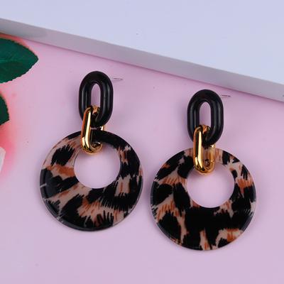 Fashionable And Exaggerated Retro Earrings With Geometric Circle Earrings