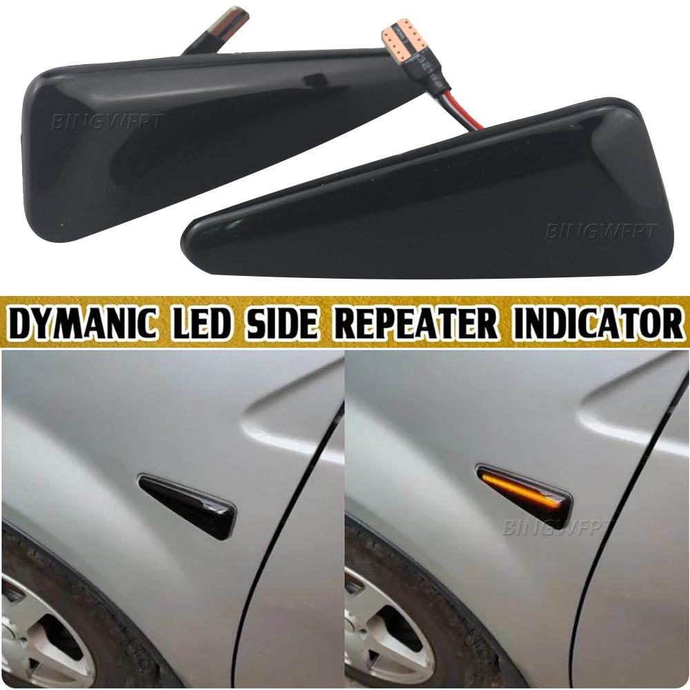 2PCS Dynamic LED Side Marker Light Turn Signal Blinker Lamp For Dacia Logan Sandero I Renault Symbol MK2 Thalia 2008-2012